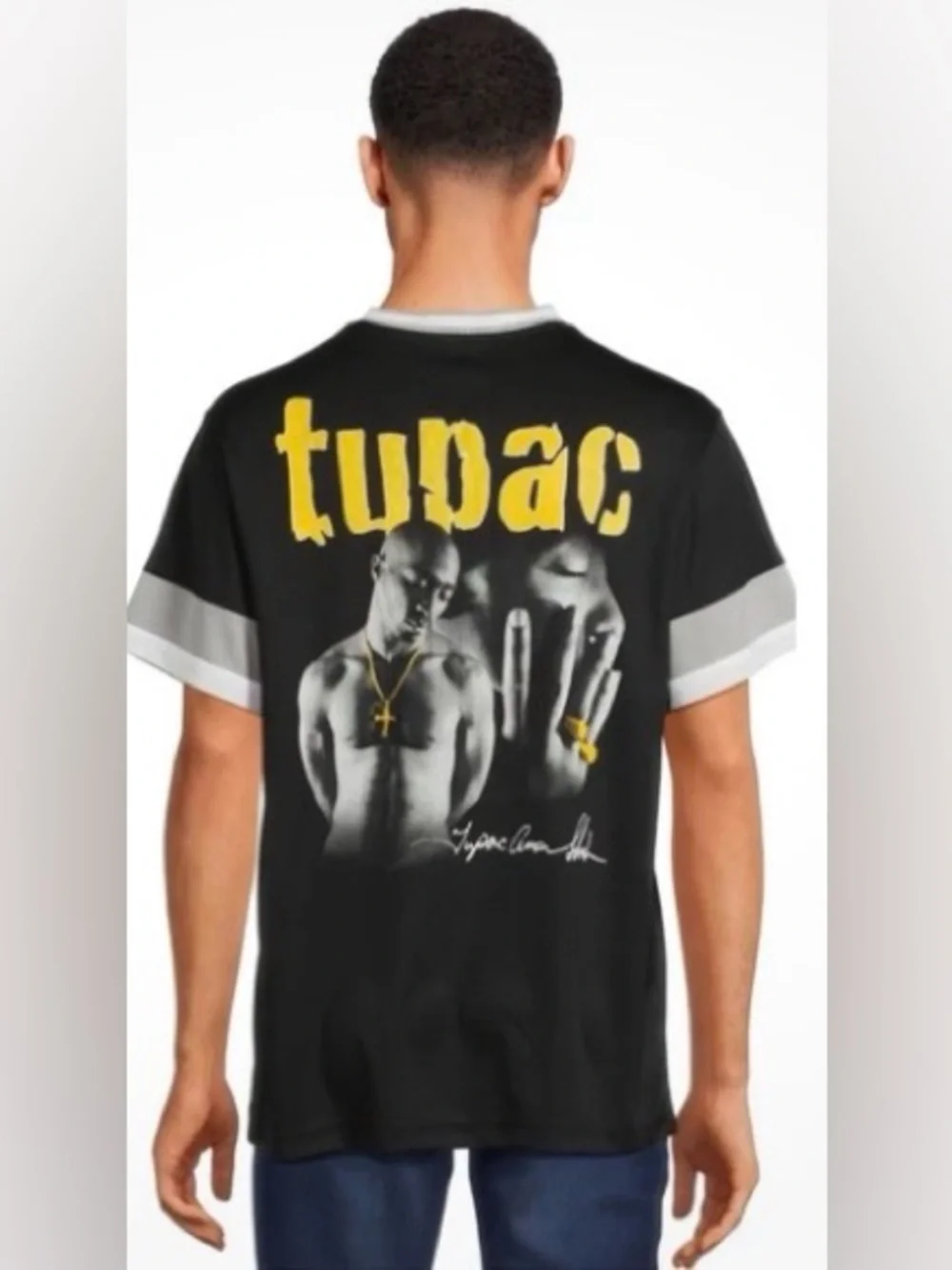 Tupac Shirt Mens Large Black Gray Graphic Jersey 2Pac Amaru
Shakur Photo - Picture 2 of 7